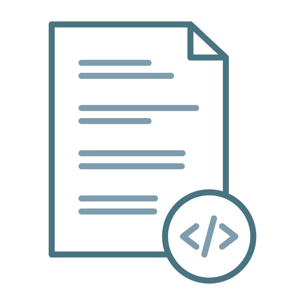 HTML File Line Two Color Icon vector