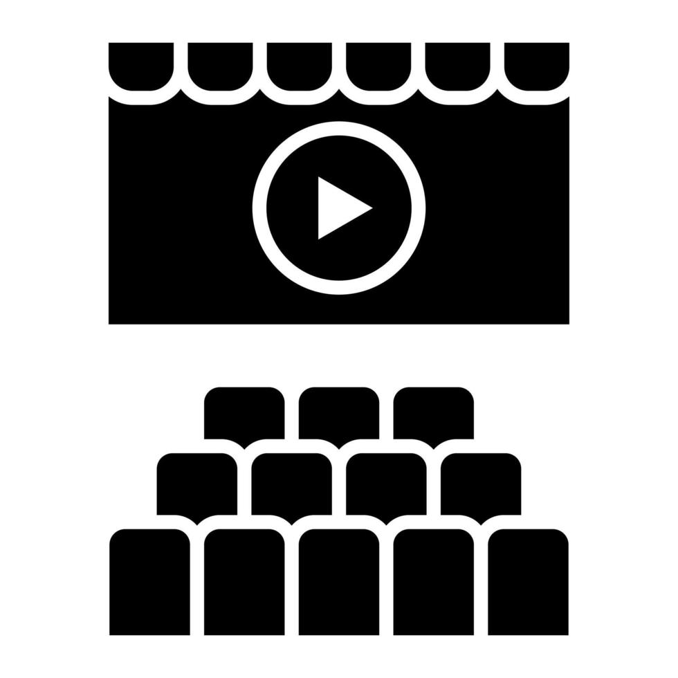 Cinema Glyph Icon vector