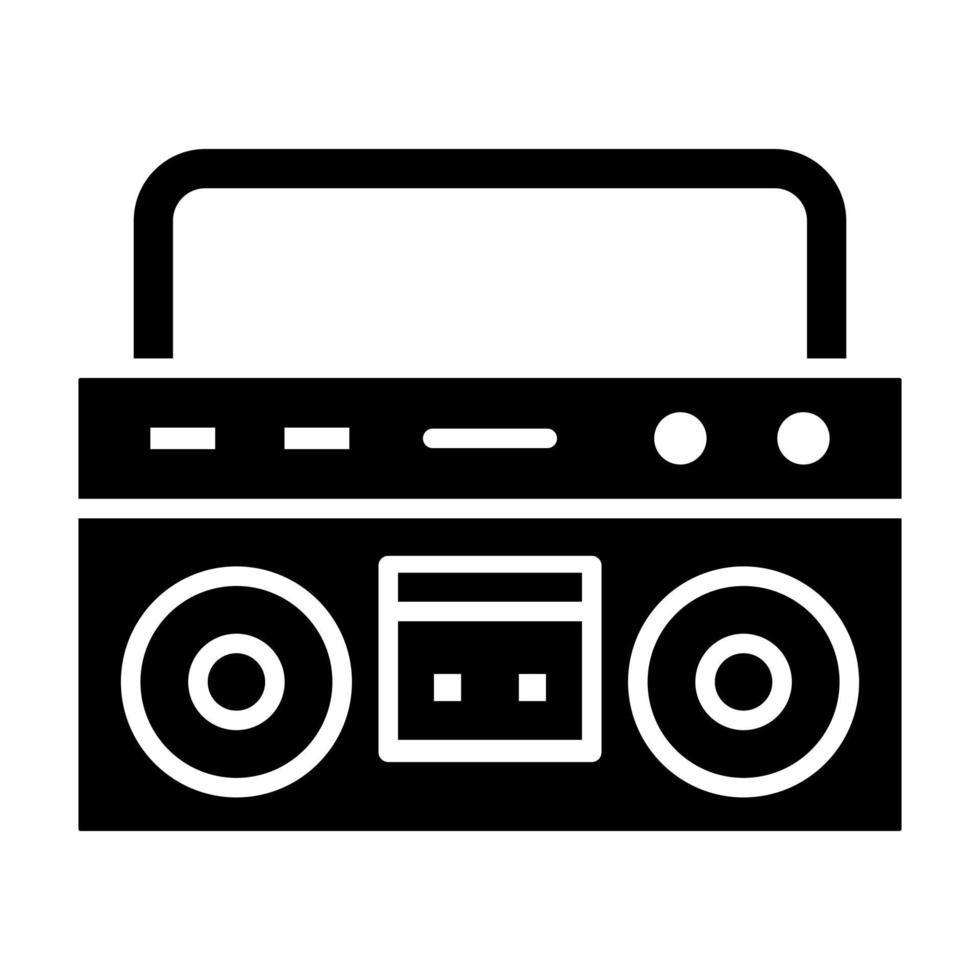 icono de glifo de boombox vector