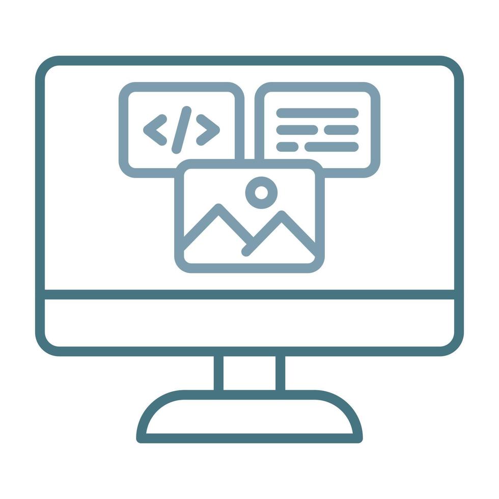 Web Design Line Two Color Icon vector