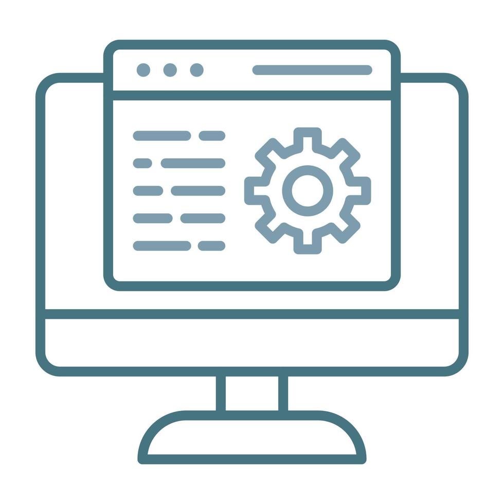 Web Maintenance Line Two Color Icon vector