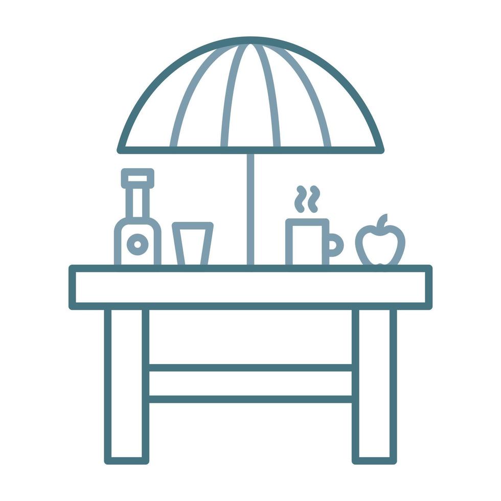 Table Line Two Color Icon vector