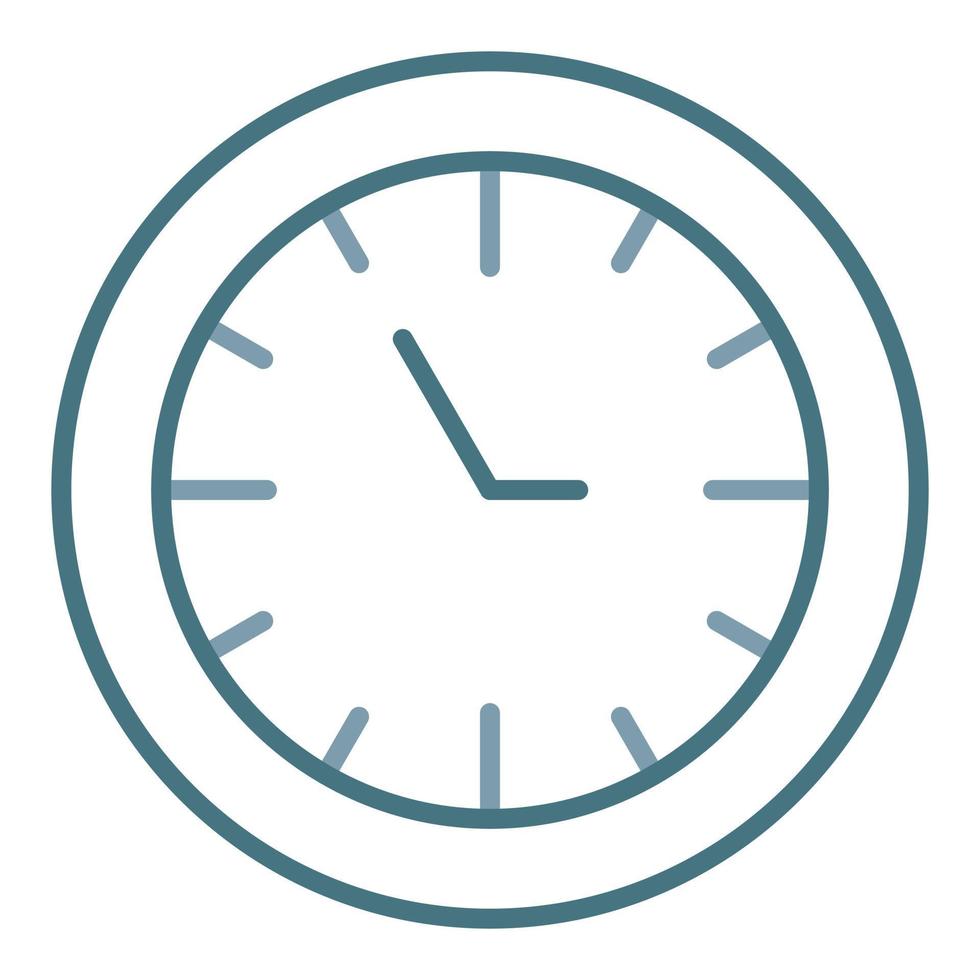 Clock Line Two Color Icon vector