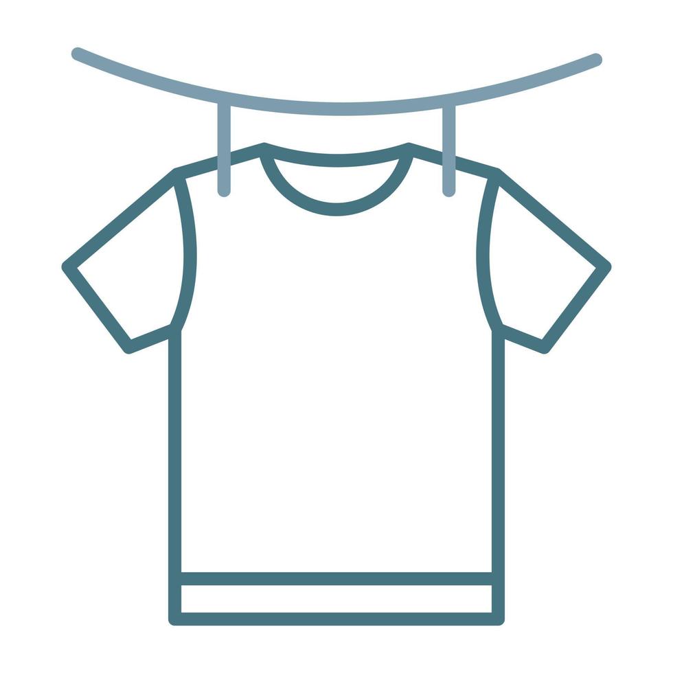 Drying Clothes Line Two Color Icon vector