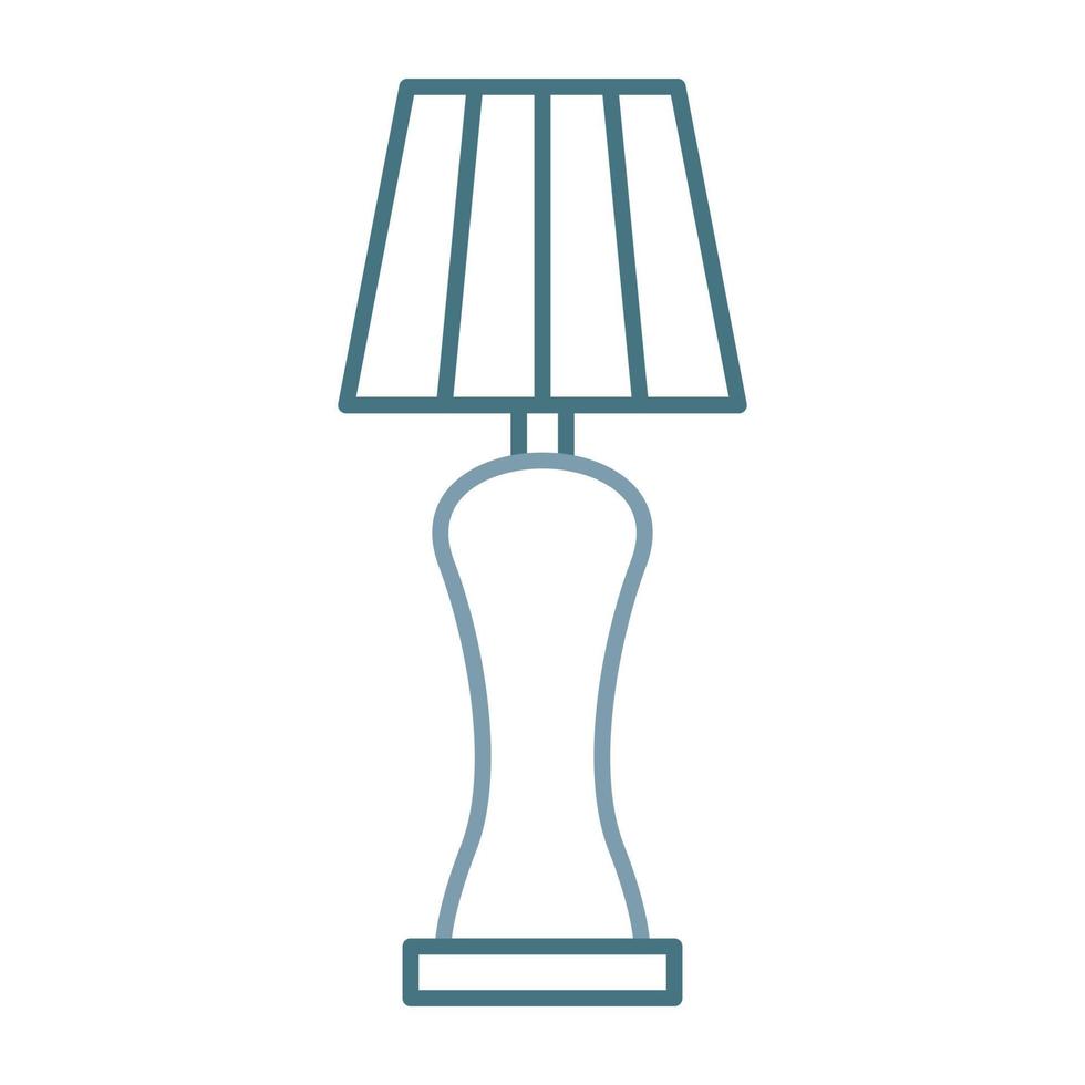 Floor Lamp Line Two Color Icon vector