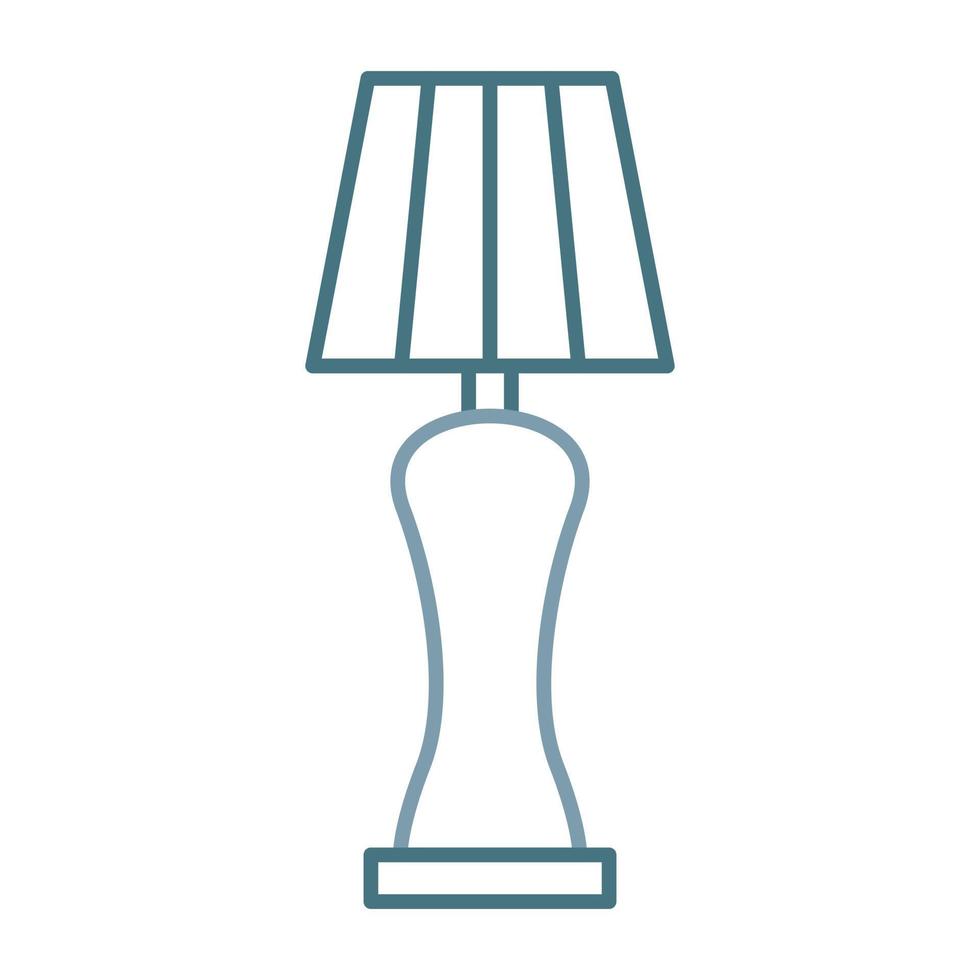 Floor Lamp Line Two Color Icon vector