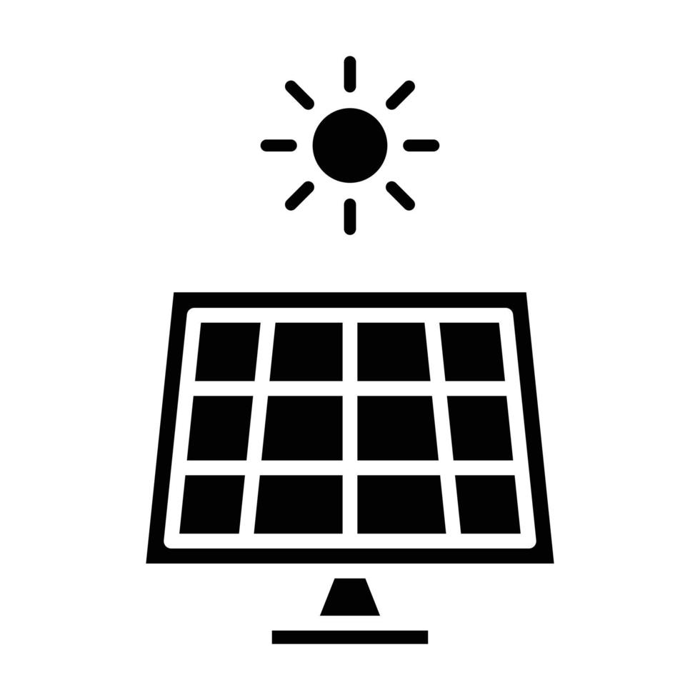 icono de glifo de panel solar vector