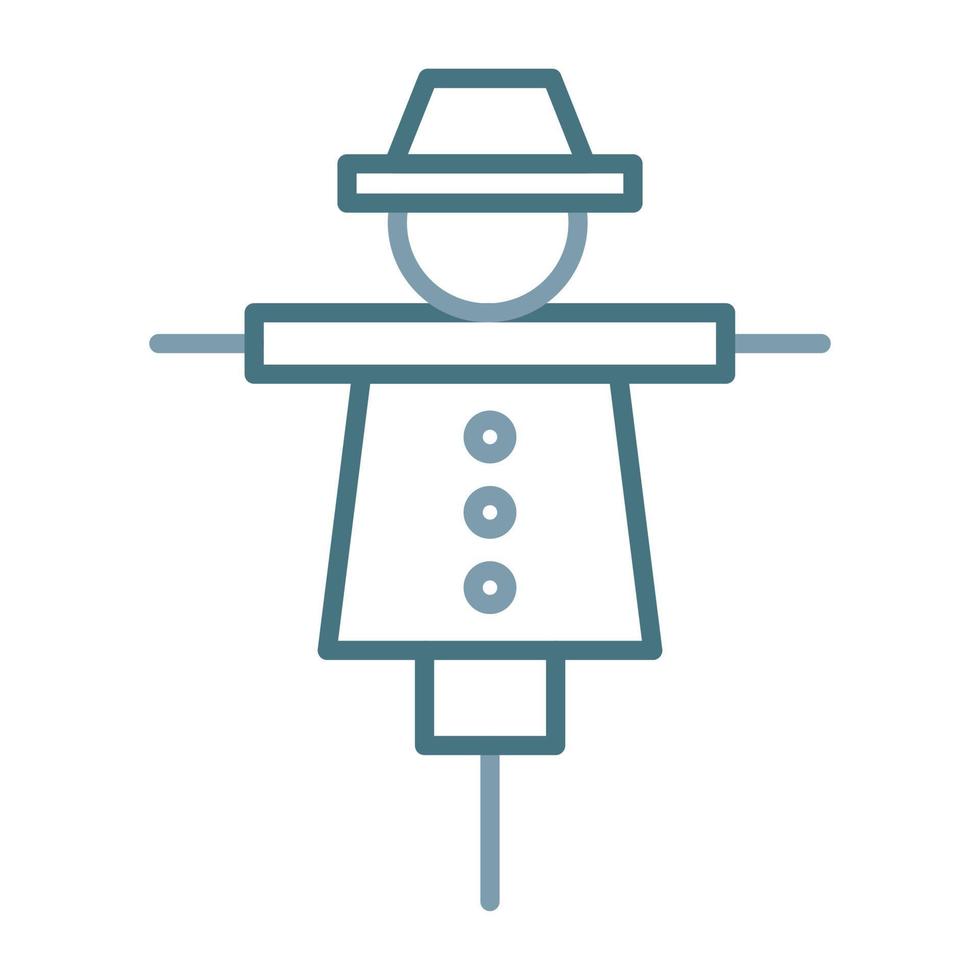 Scare Crow Line Two Color Icon vector