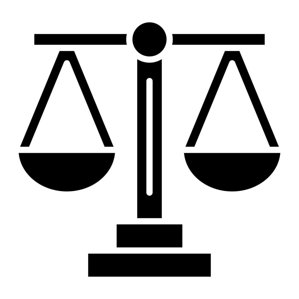 Law Glyph Icon vector