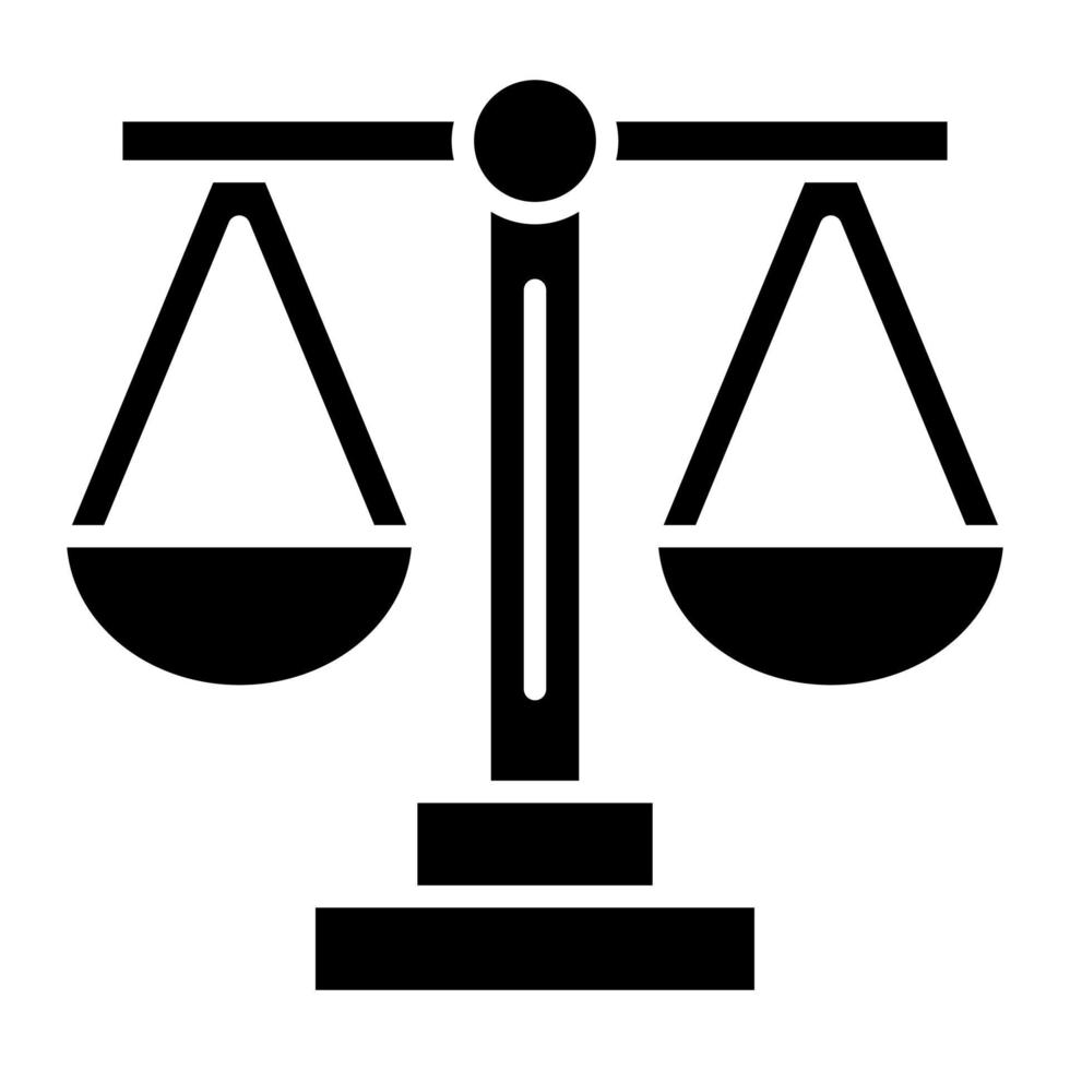 Law Glyph Icon vector