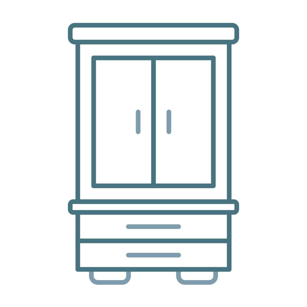 Wardrobe Line Two Color Icon vector