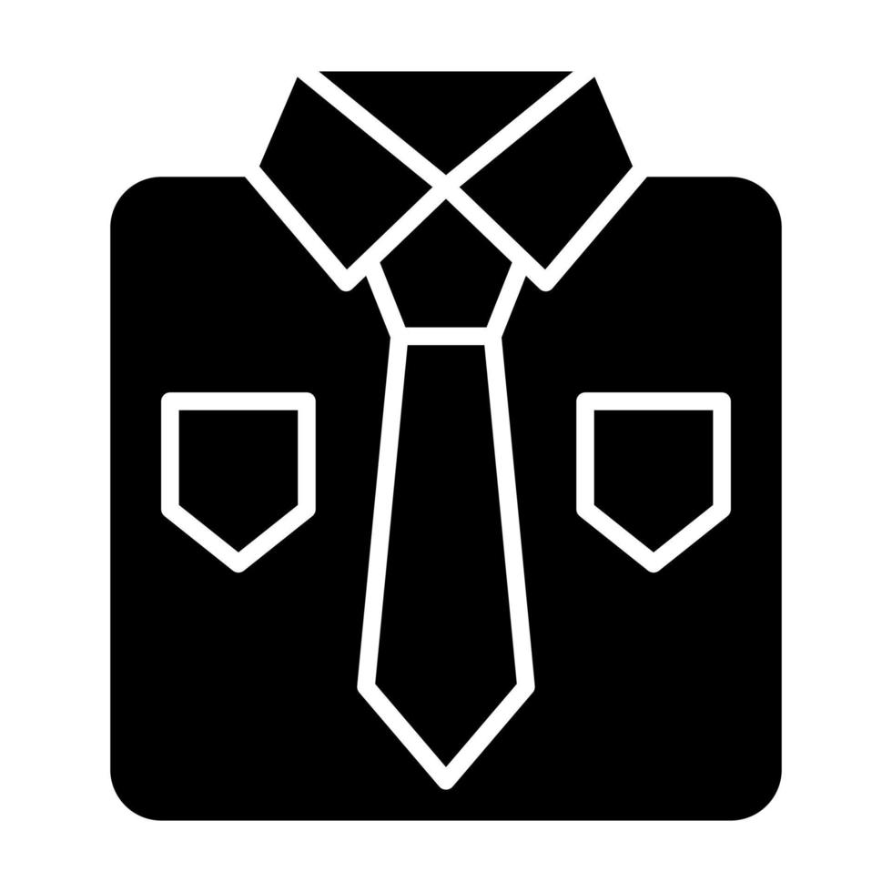 icono de glifo de camisa de negocios vector