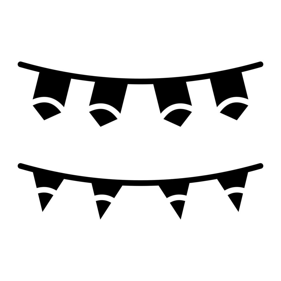 Bunting Glyph Icon vector