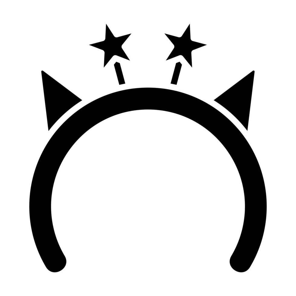 Birthday Headband Glyph Icon vector