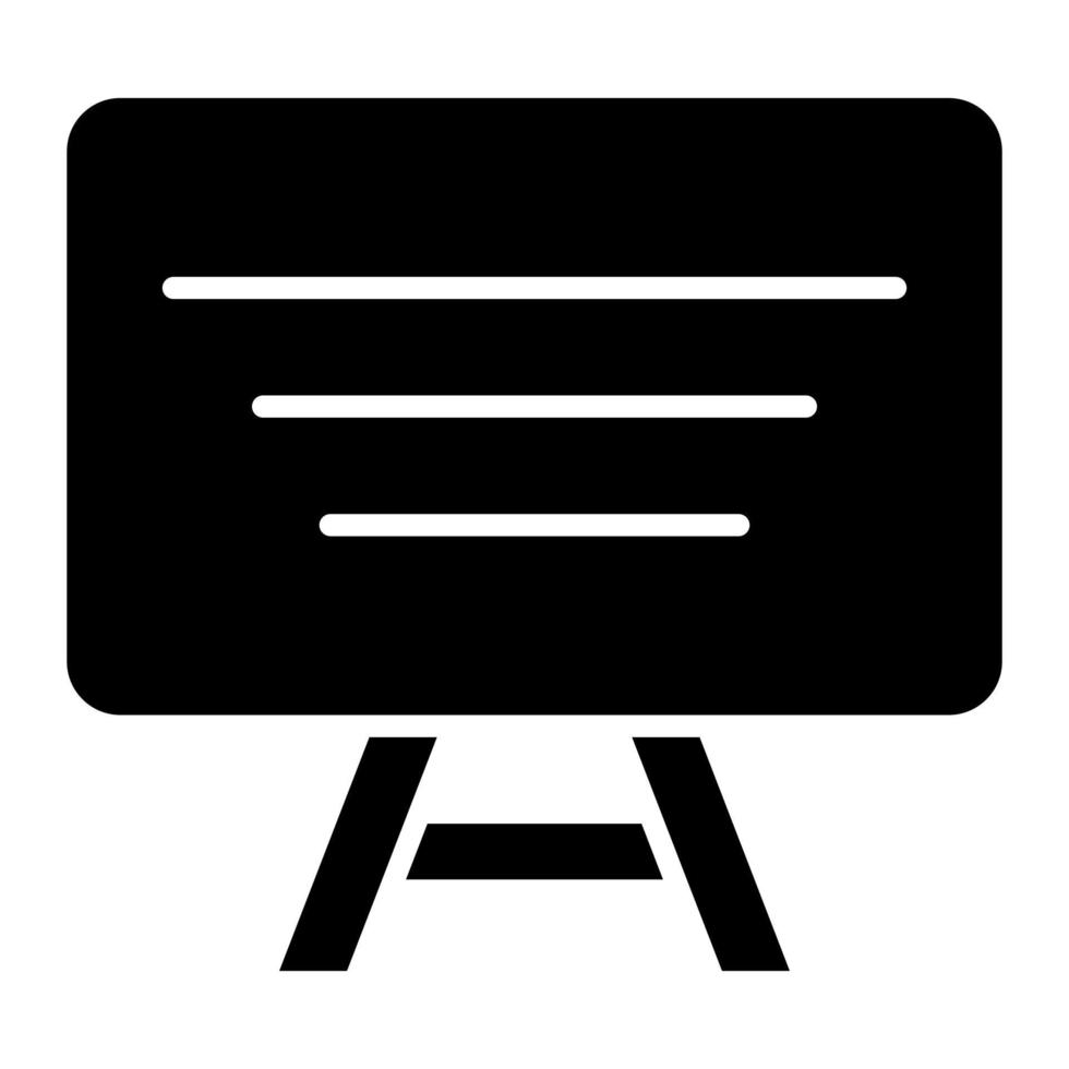 Blackboard Glyph Icon vector