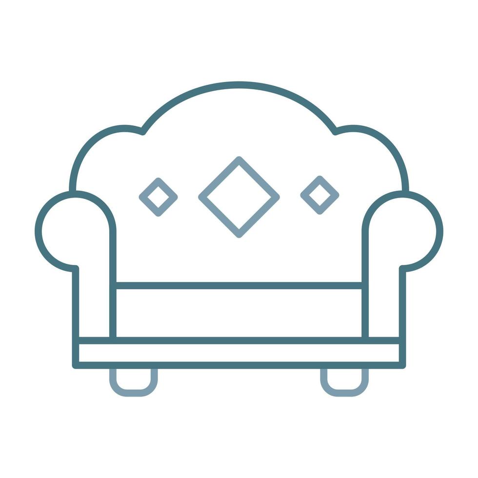 Sofa Line Two Color Icon vector