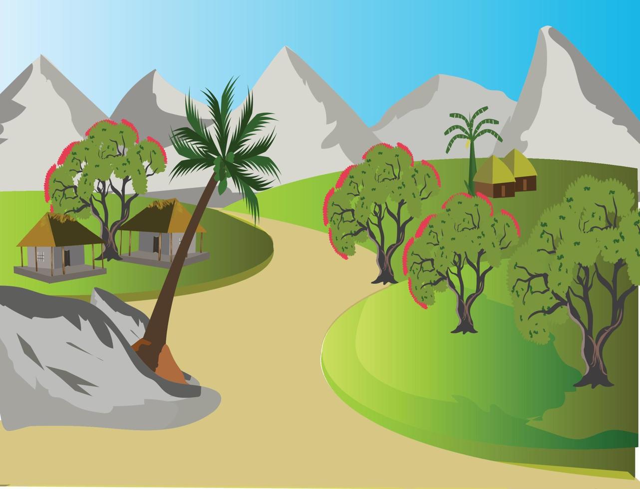 vector de paisaje gratis