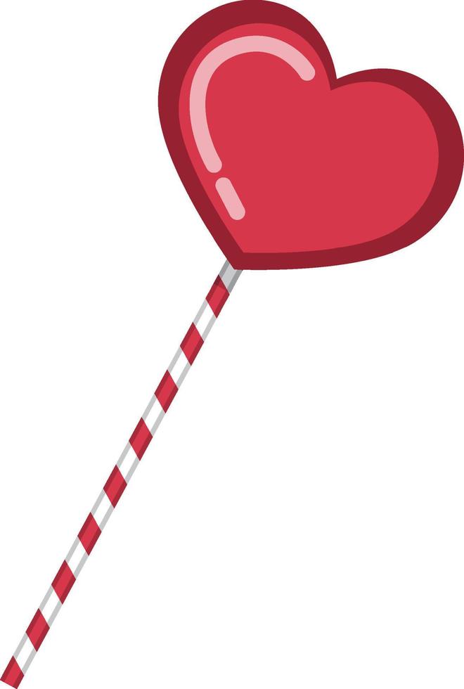 Heart wand in cartoon style isolated vector