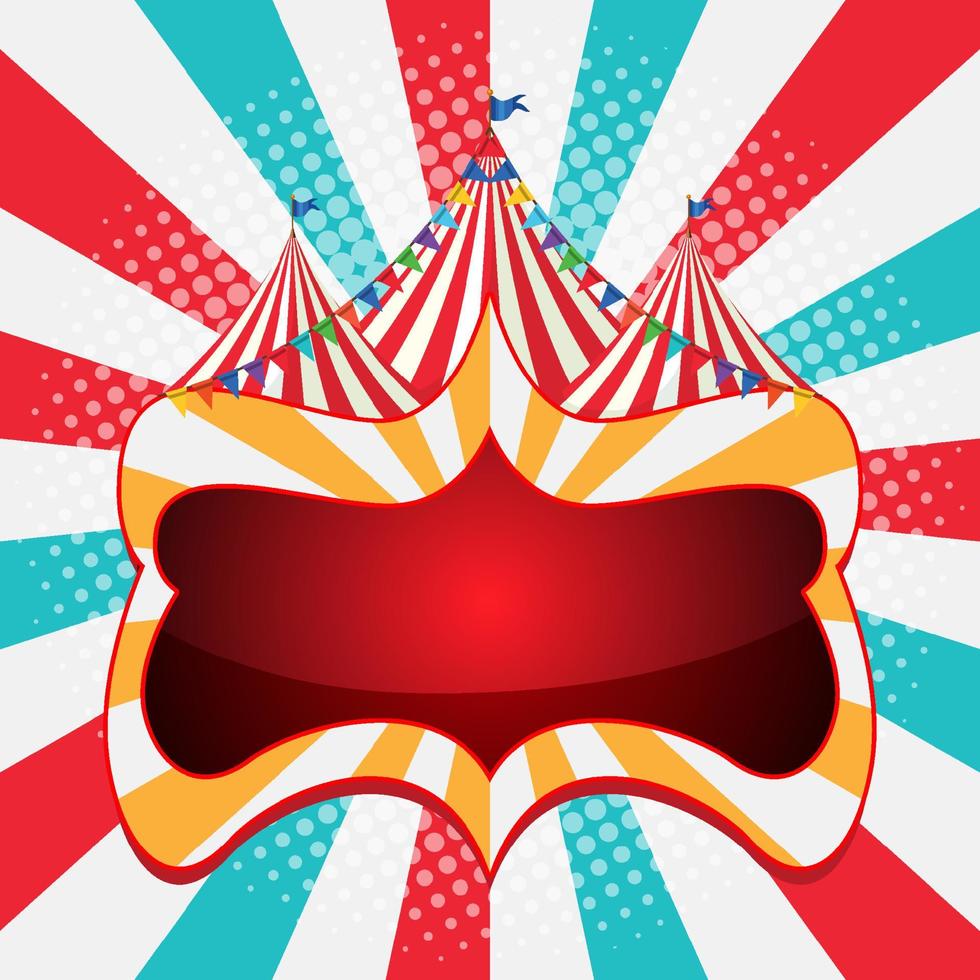 banner de circo de carnaval vacío vector