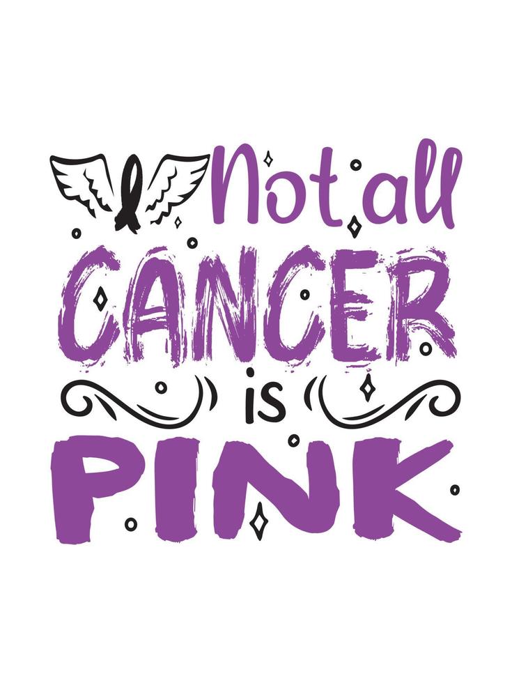 Not all cancer is pink Pancreatic Cancer T shirt design, typography lettering merchandise design. vector