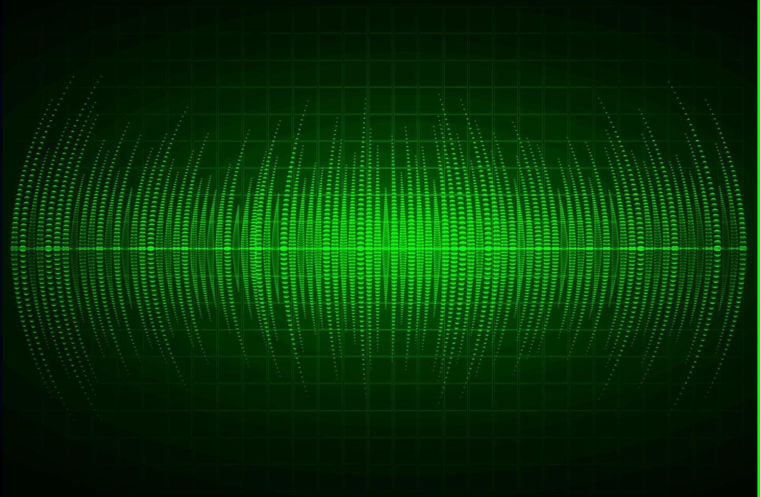 Sound waves oscillating dark light vector