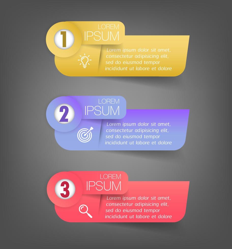 modern text box template, infographics banner vector