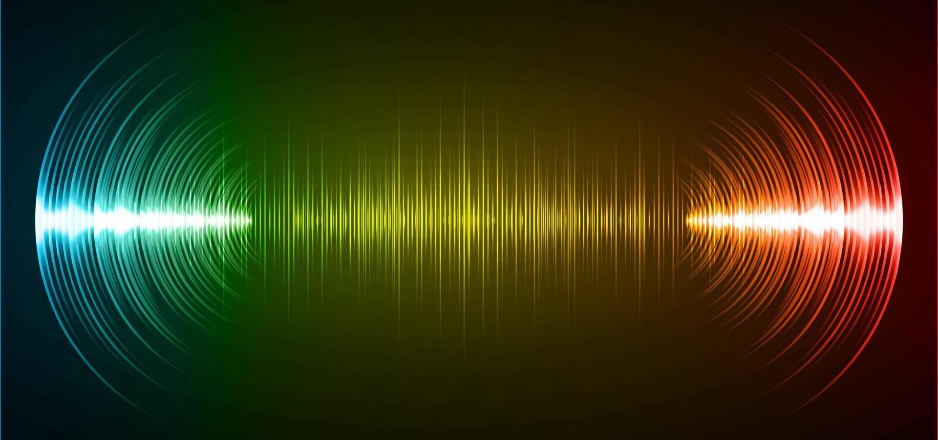 Sound waves oscillating dark light vector