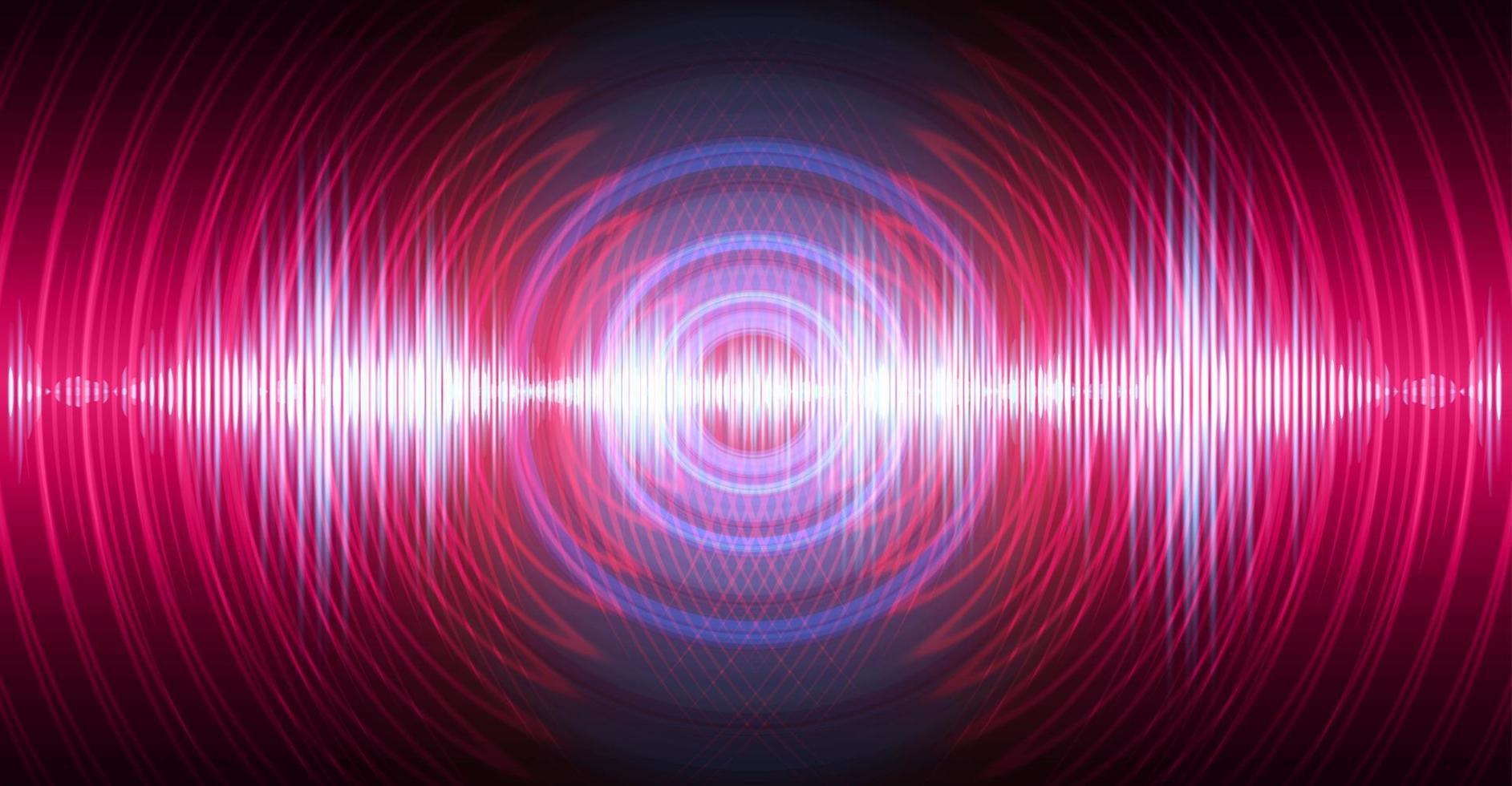 Sound waves oscillating dark light vector