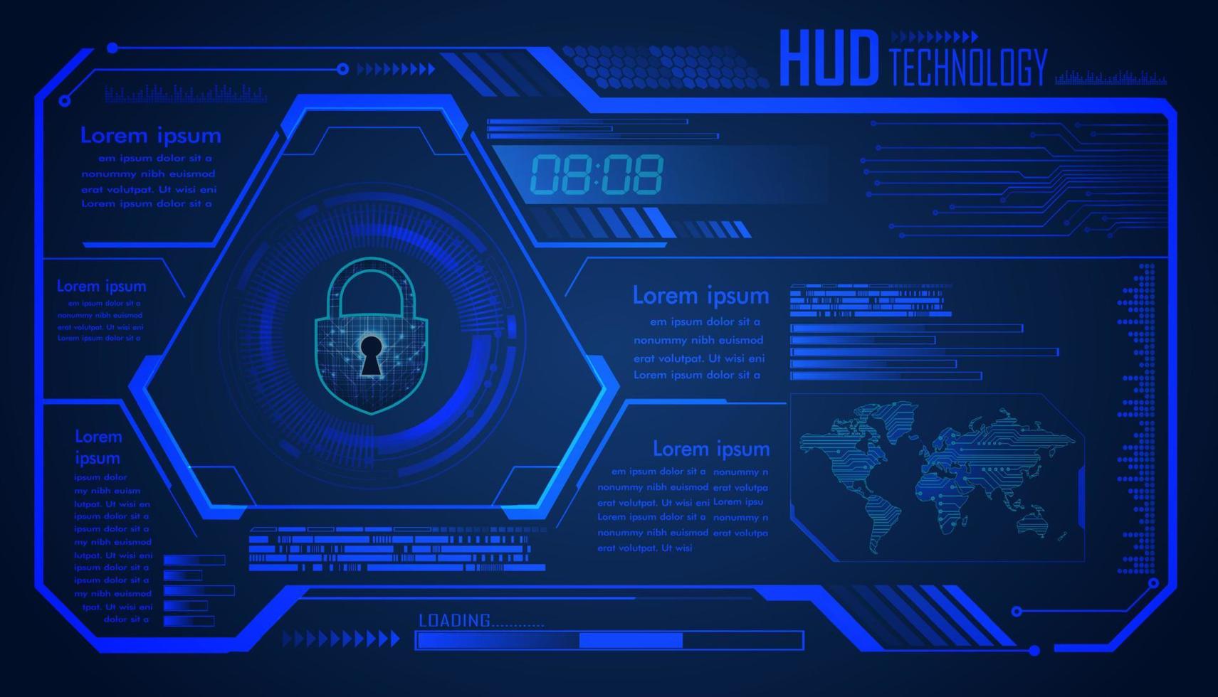 hud cyber circuit future technology concept background vector