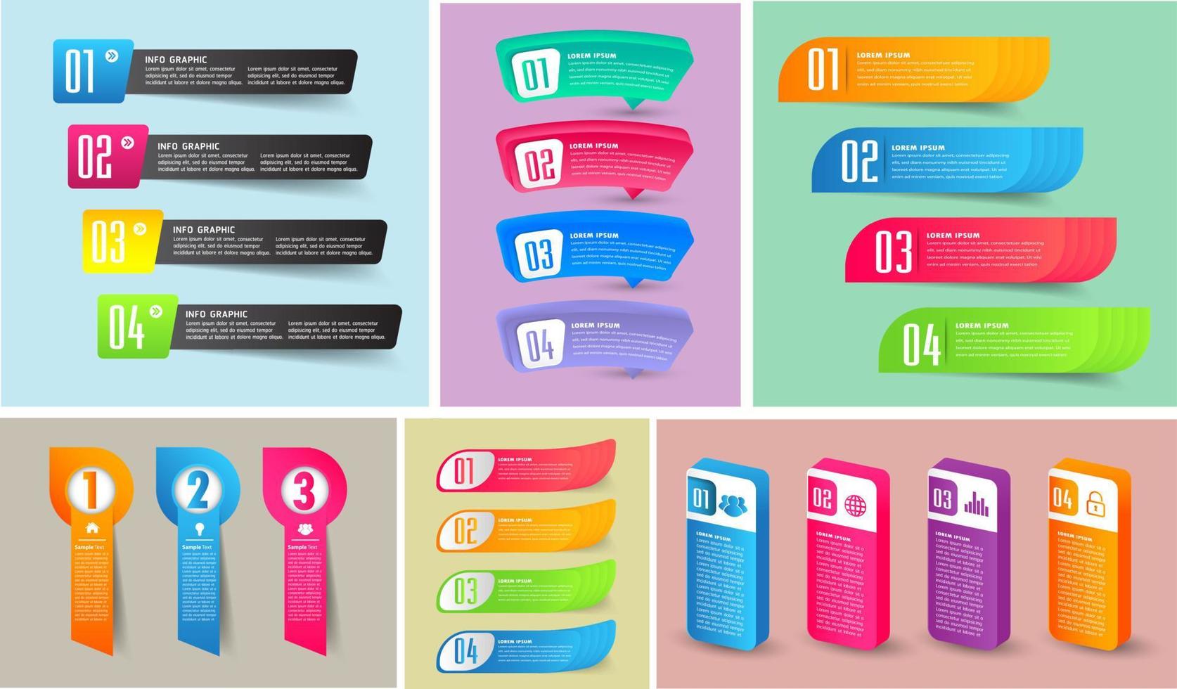 modern text box template, infographics banner vector