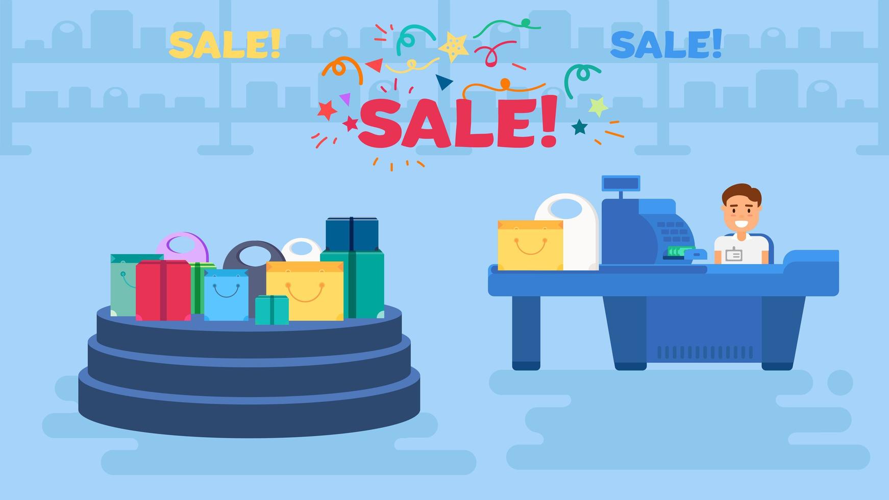 Shopping concept illustration vector