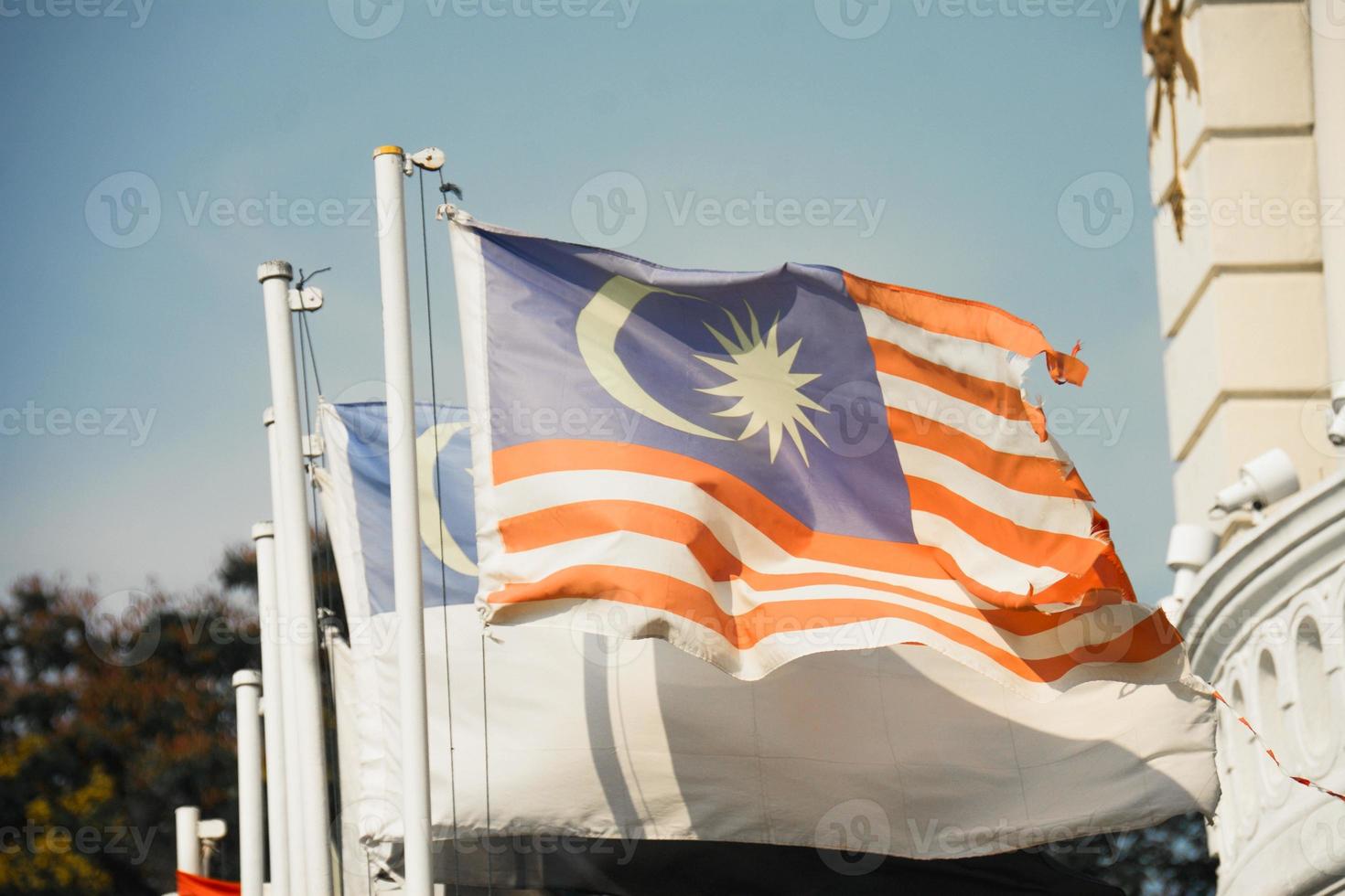 bandera de malasia, bendera malasia foto