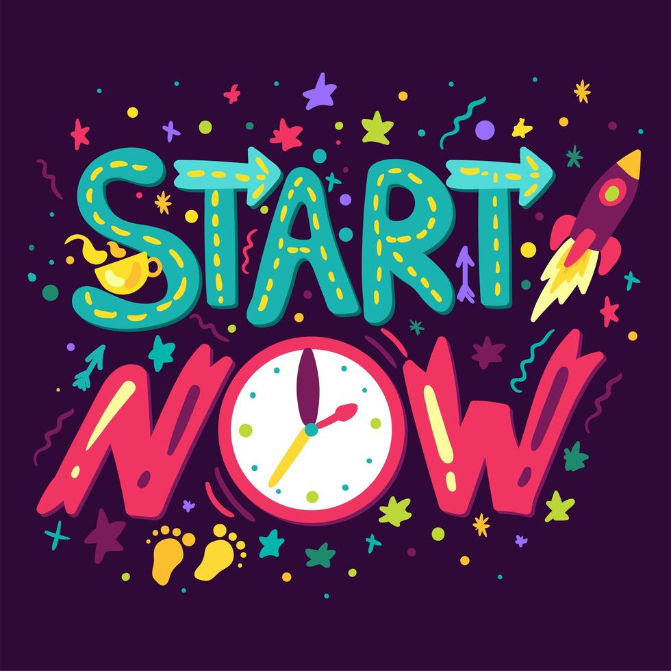 Start Now Concept vector