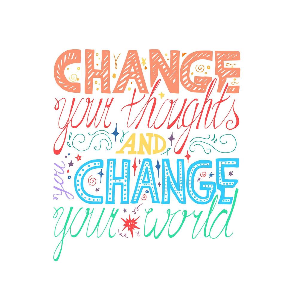 Lettering motivation poster vector