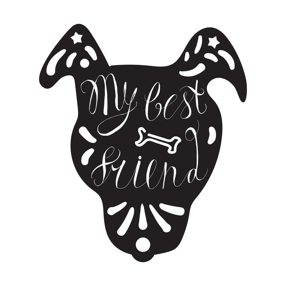 Vintage hand drawn lettering in pet vector