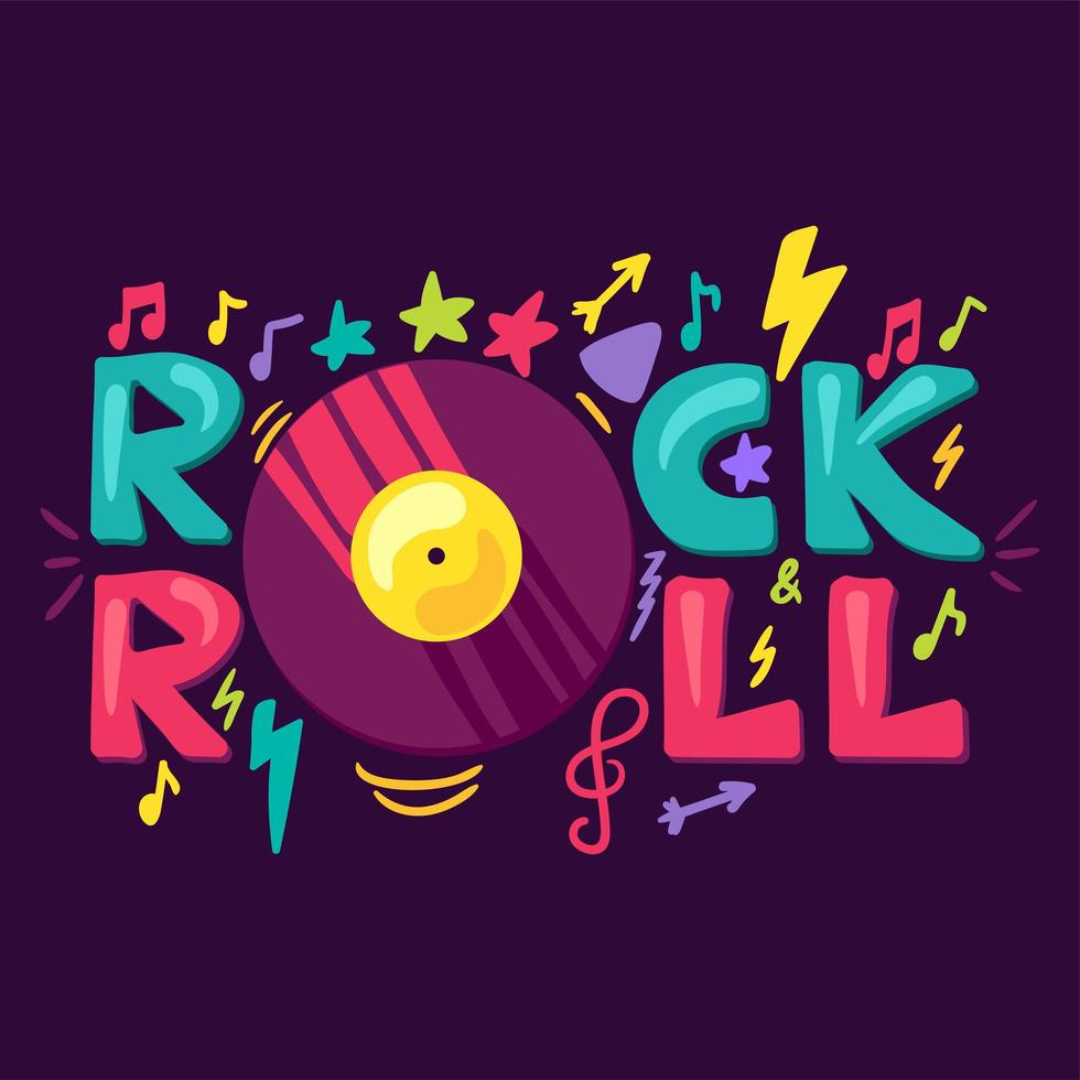 concepto de rock and roll vector