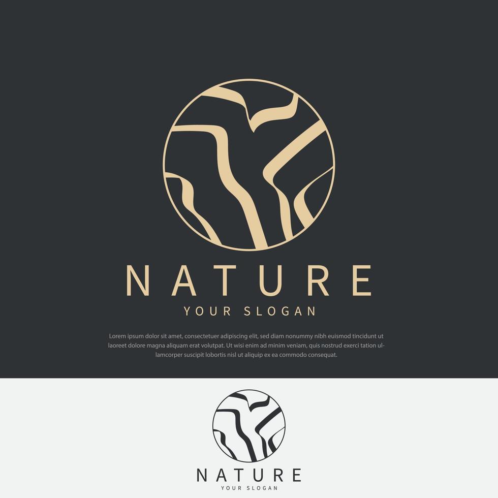 símbolo creativo de logotipo orgánico premium de la naturaleza círculo, spa, cosmética, logotipo de empresa abstracta. vector