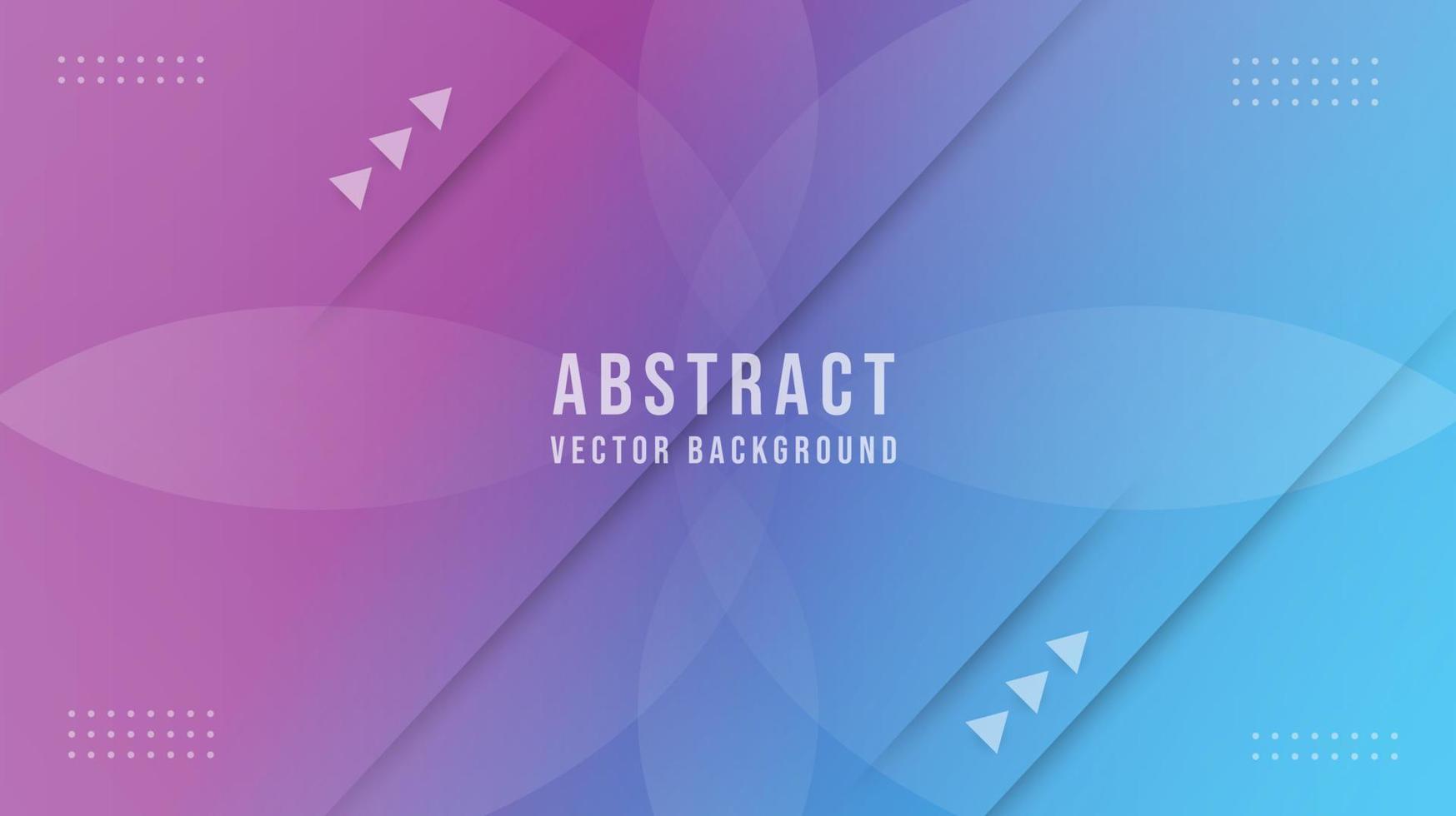 Abstract gradient blue and purple background with shadow line shapes vector