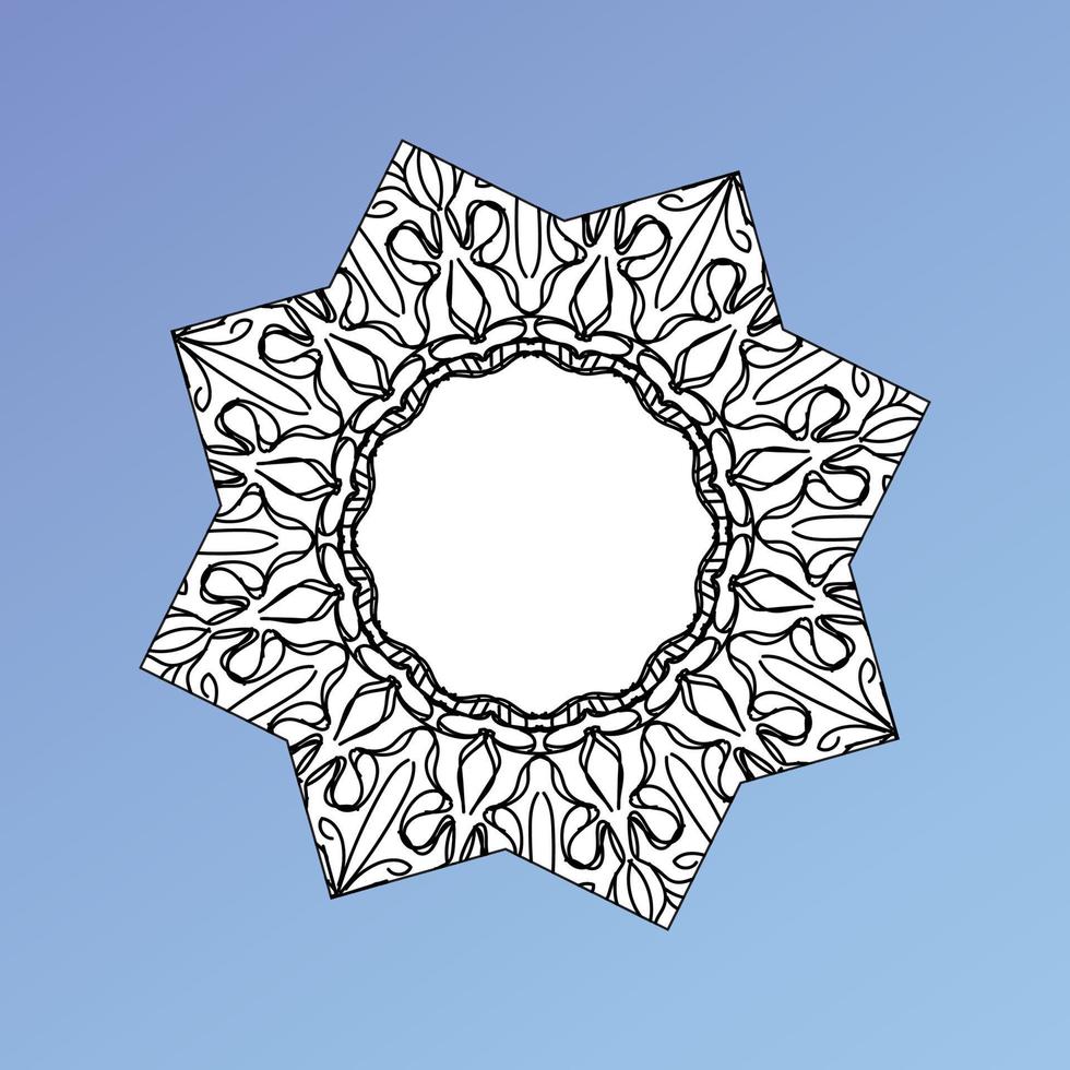 beautiful mandala in the stars vector