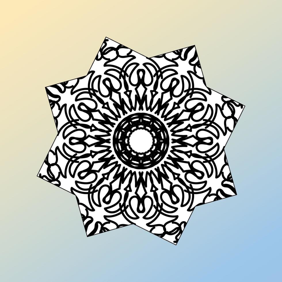beautiful mandala in the stars vector