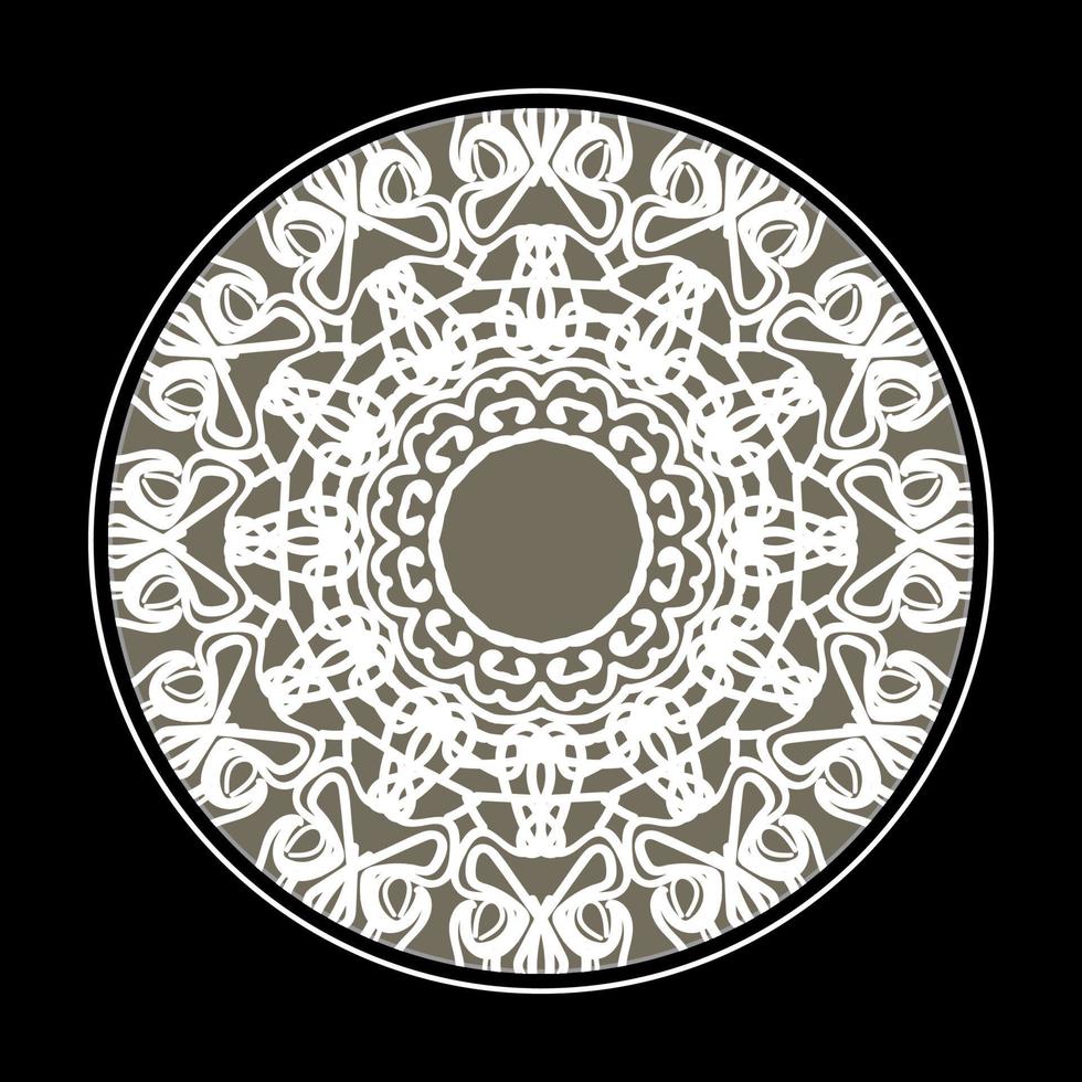 Circular pattern in the form of mandala with flower for henna mandala tattoo decoration. vector