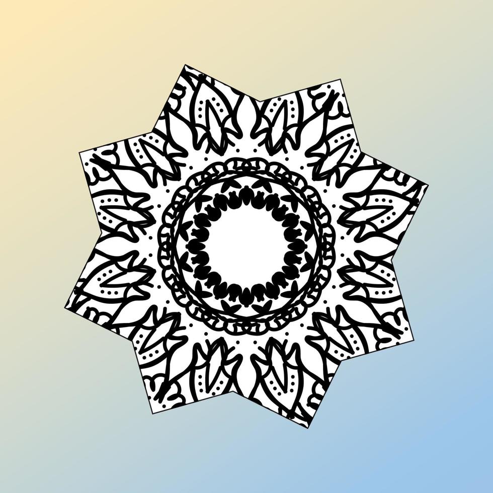 beautiful mandala in the stars vector