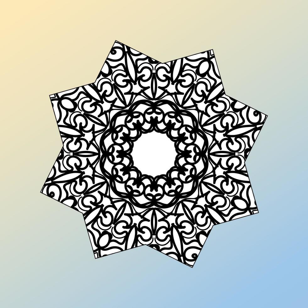 beautiful mandala in the stars vector