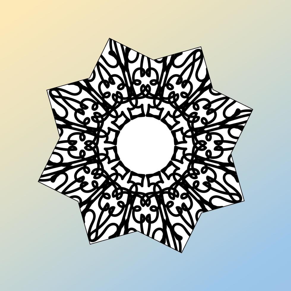 beautiful mandala in the stars vector