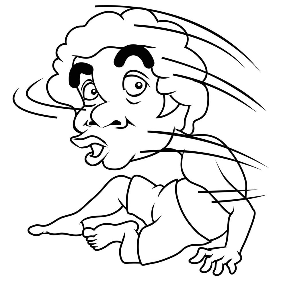 man cartoon outline vector