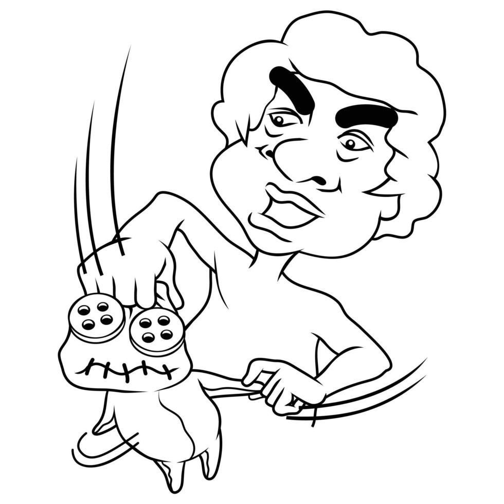 man cartoon outline vector