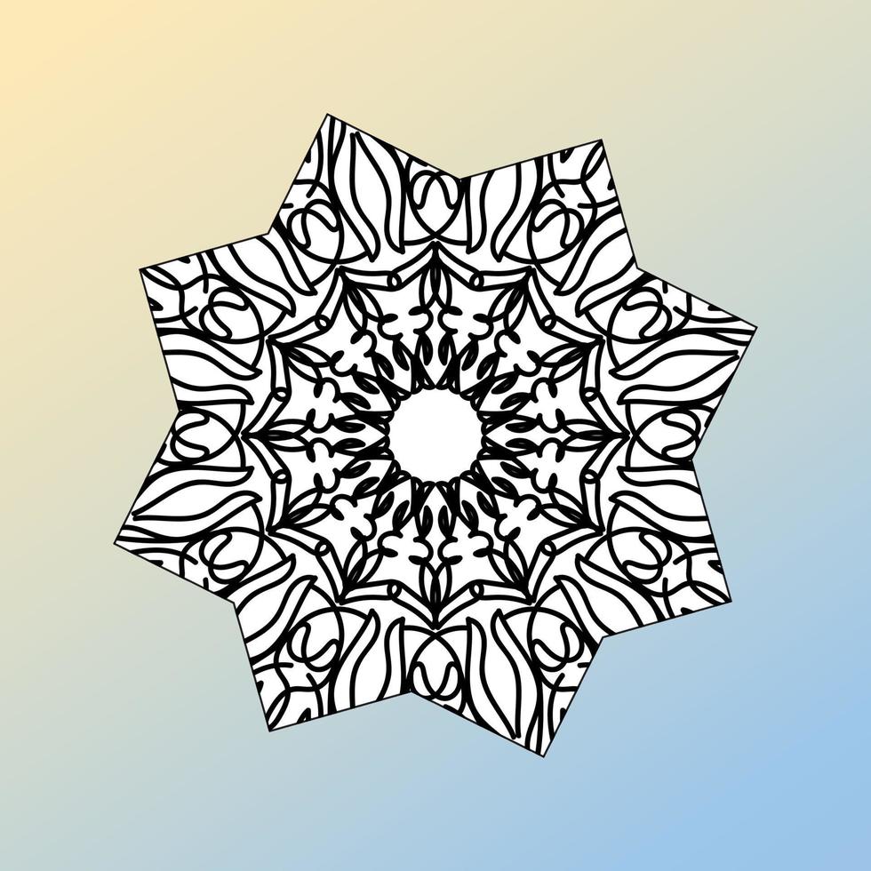 beautiful mandala in the stars vector