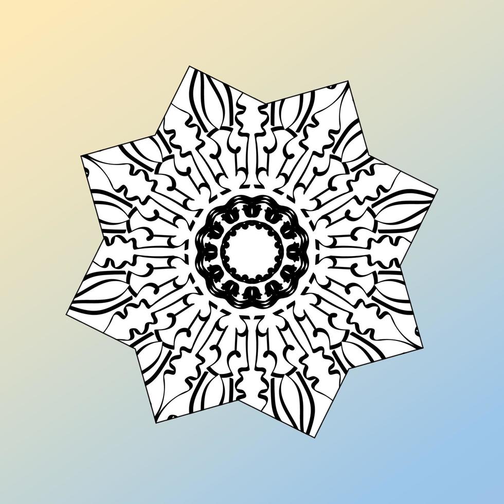 beautiful mandala in the stars vector