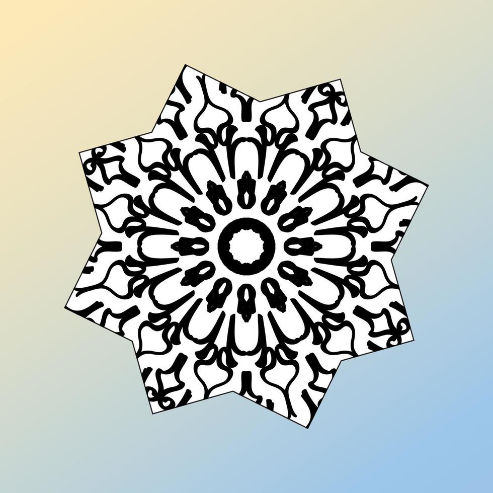 beautiful mandala in the stars vector