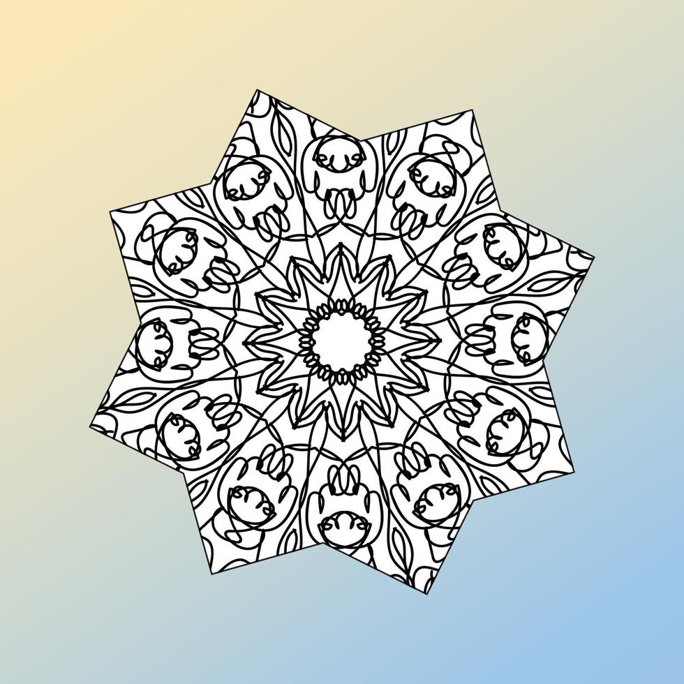 beautiful mandala in the stars vector